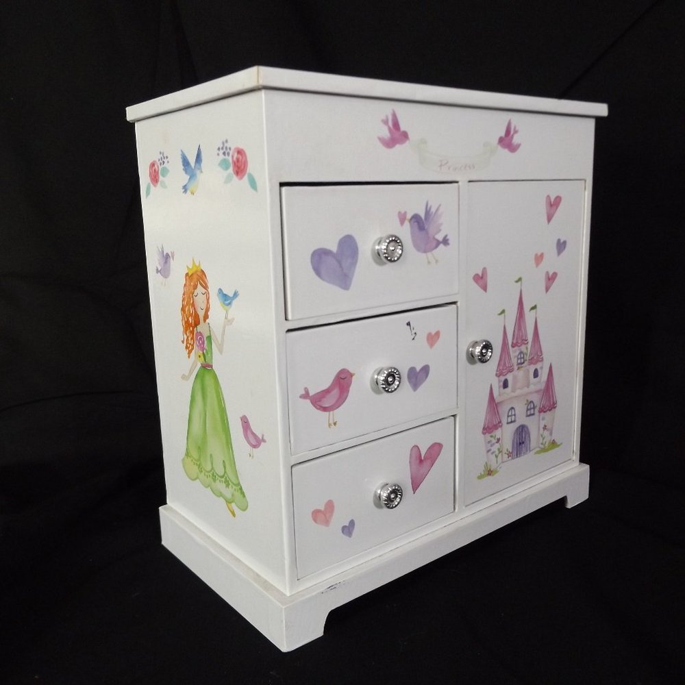Jewelkeeper Unicorn Musical Jewelry Box with 3 Pullout Drawers and Closet